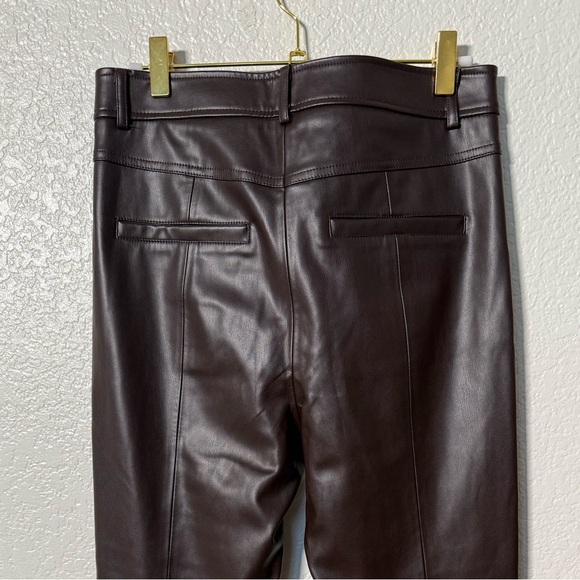 Milly Faux leather Dark Brown Pant size 27 - Picture 5 of 10